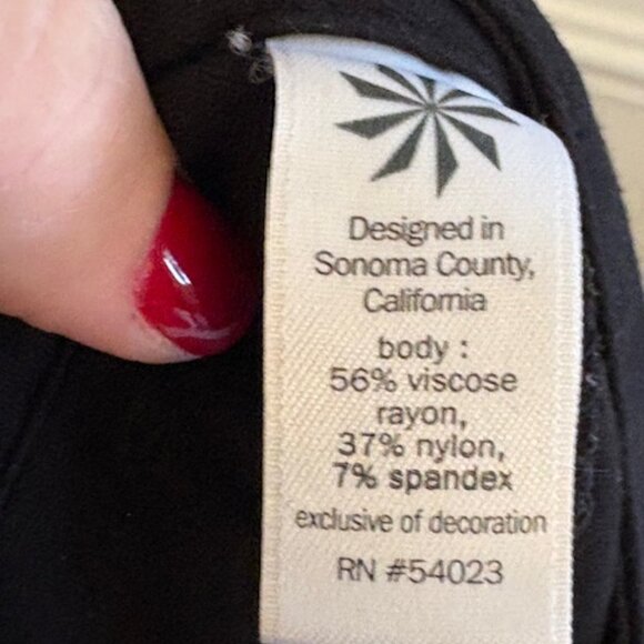 Athleta Black Straight Leg Travel Pant, Size 8 - Picture 5 of 5